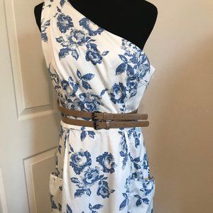 NWT Jessican Simpson One Shoulder Dress with Belt